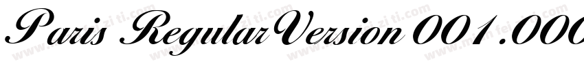 Paris RegularVersion 001.000字体转换